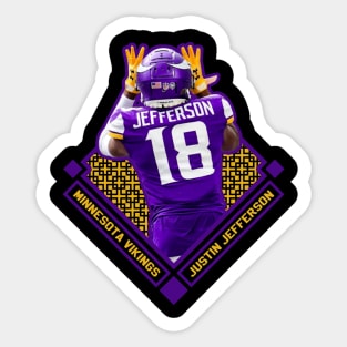 Justin Jefferson Diamond Style Sticker